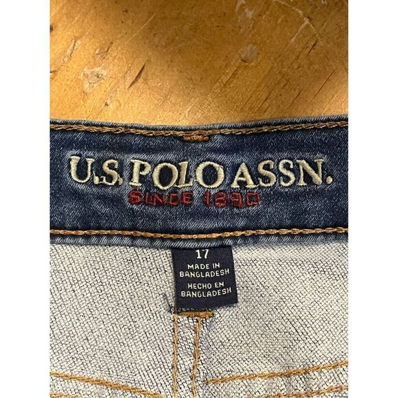 US POLO ASSN HIGH-RISE Skinny Jeans Med Wash size 17 (3495) Read - Picture 8 of 10